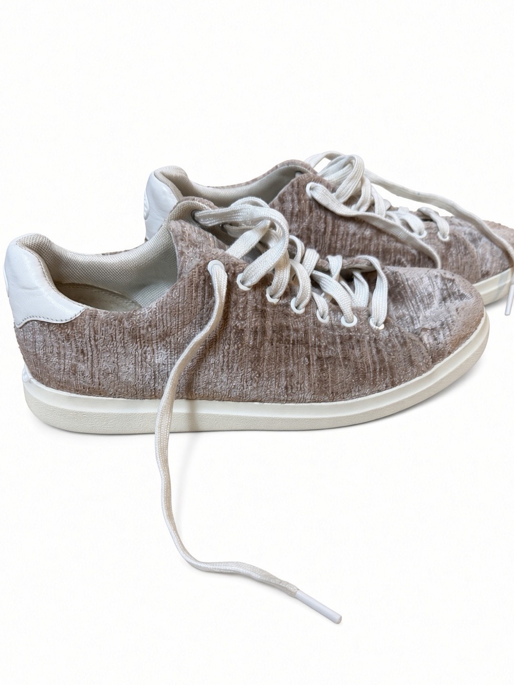 Tory Burch Howell Court Velvet Sneakers Mauve Pink 8.5